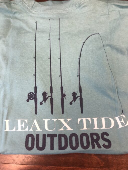 New Designs - Teal Fishing Pole Gildan Short Sleeve T-Shirt